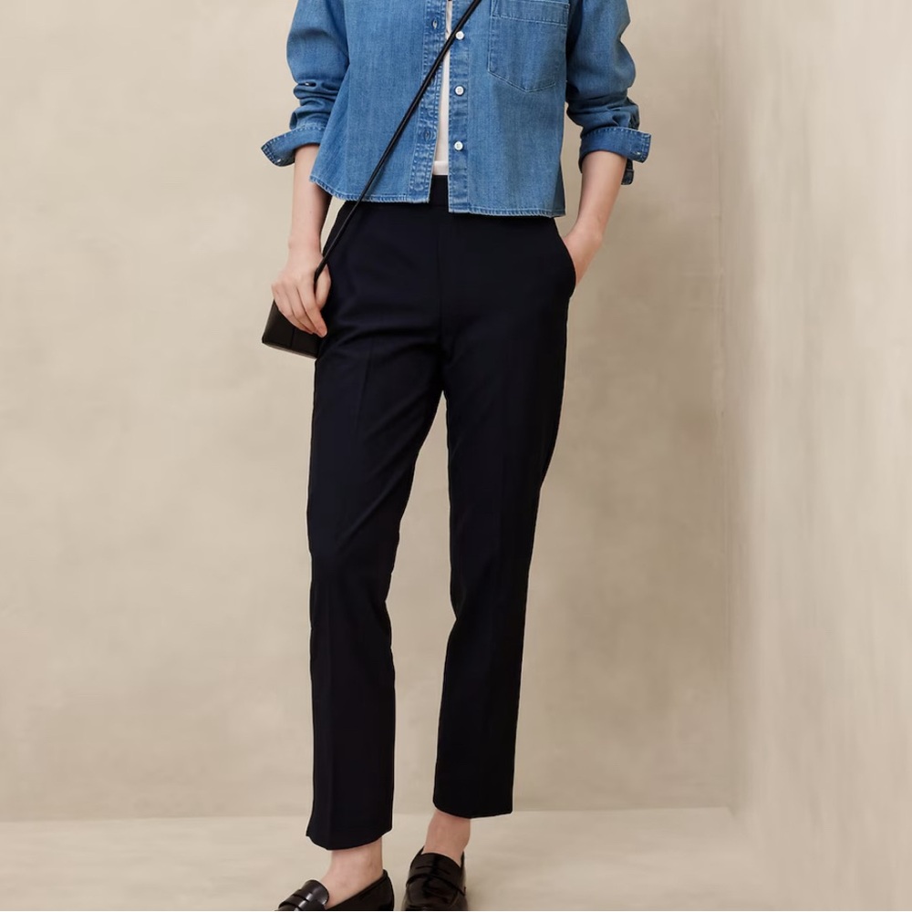 Banana Republic Hayden Tapered Black Trousers